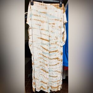 Young Fabulous & Broke tie dye Wide Leg Side Slit Pants Sz XS